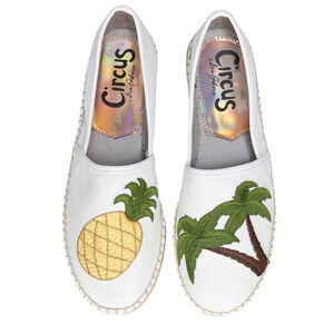 Circus Sam Edelman pineapple and palm tree embroidered espadrilles